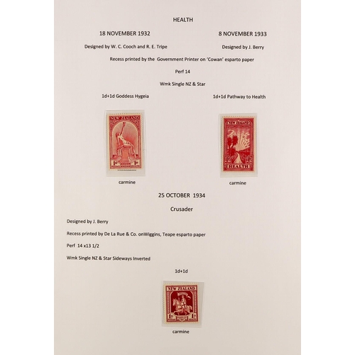 890 - NEW ZEALAND 1920 - 1966 NEVER HINGED MINT collection in album, some semi-specialisation incl shades,... 