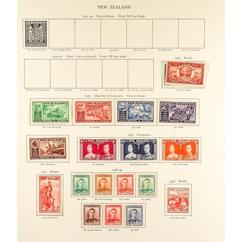 892 - NEW ZEALAND 1936 - 1947 MINT COLLECTION, MUCH 'BACK OF THE BOOK' complete for the regular postal iss... 