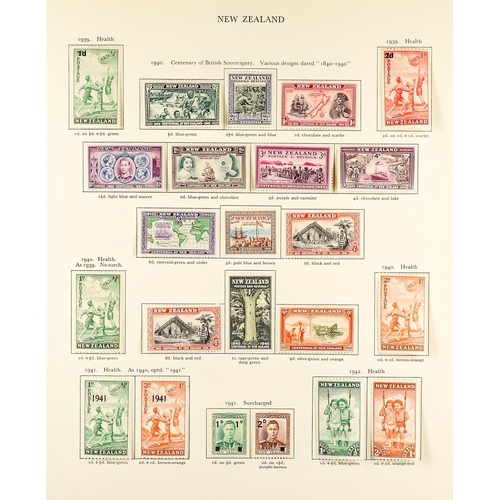 892 - NEW ZEALAND 1936 - 1947 MINT COLLECTION, MUCH 'BACK OF THE BOOK' complete for the regular postal iss... 