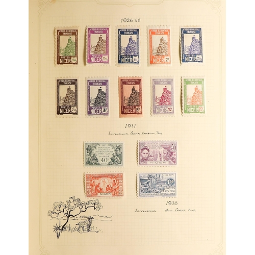 901 - NIGER 1921 - 1974 MINT / NEVER HINGED MINT collection in album, postage issues near- complete (Yvert... 