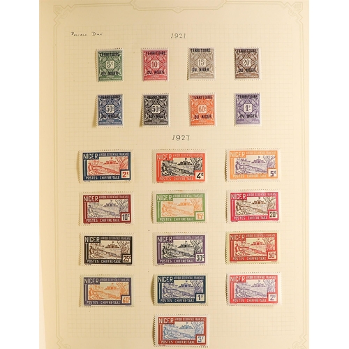 901 - NIGER 1921 - 1974 MINT / NEVER HINGED MINT collection in album, postage issues near- complete (Yvert... 