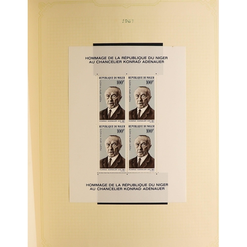 901 - NIGER 1921 - 1974 MINT / NEVER HINGED MINT collection in album, postage issues near- complete (Yvert... 