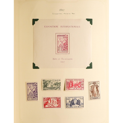 901 - NIGER 1921 - 1974 MINT / NEVER HINGED MINT collection in album, postage issues near- complete (Yvert... 