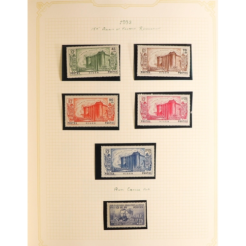 901 - NIGER 1921 - 1974 MINT / NEVER HINGED MINT collection in album, postage issues near- complete (Yvert... 