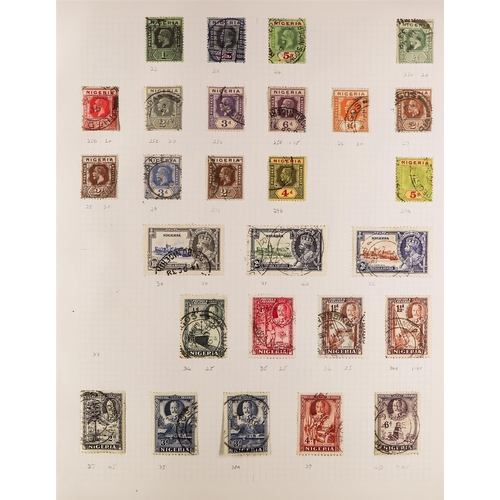 907 - NIGERIA 1900 - 1983 COLLECTION of around 500 used stamps on pages, early values to 10s. many sets, i... 