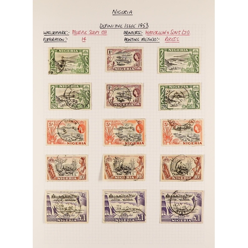 912 - NIGERIA 1953 - 2008 EXTENSIVE USED COLLECTION in a well-filled album, of stamps & miniature sheets, ... 