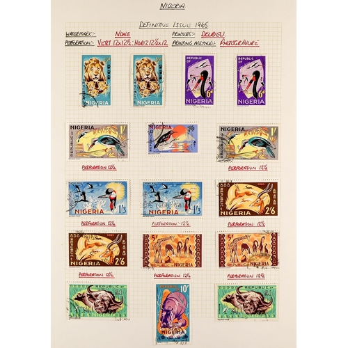 912 - NIGERIA 1953 - 2008 EXTENSIVE USED COLLECTION in a well-filled album, of stamps & miniature sheets, ... 