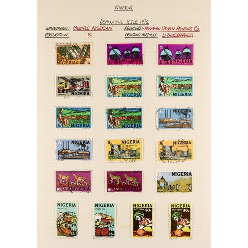 912 - NIGERIA 1953 - 2008 EXTENSIVE USED COLLECTION in a well-filled album, of stamps & miniature sheets, ... 