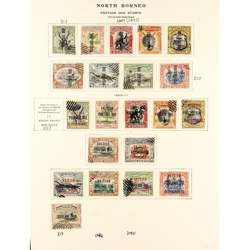 916 - NORTH BORNEO 1886 - 1931 FINE USED COLLECTION of over 180 stamps on leaves, note 1886-87 2c, 1889 to... 