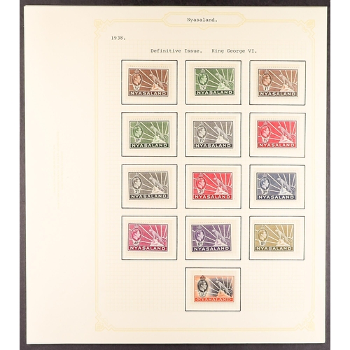 929 - NYASALAND 1937 - 1951 COMPLETE COLLECTION of mint / never hinged mint, note 1938-44 set with 5s (4, ... 