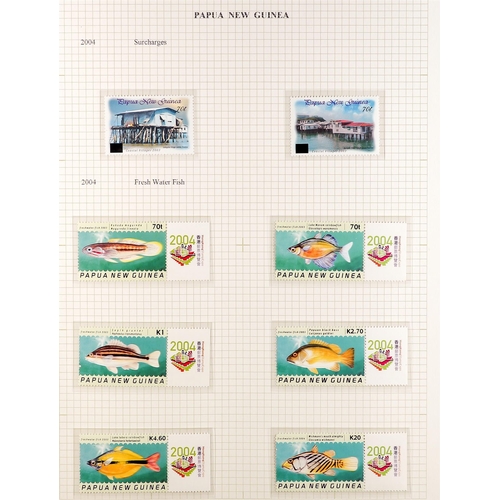 937 - PAPUA NEW GUINEA 1990 - 2006 NEAR- COMPLETE COLLECTION of never hinged mint sets & miniature sheets ... 