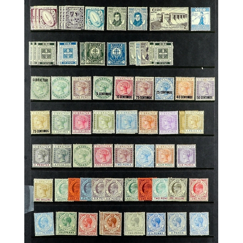 94 - BRITISH EUROPE COLLECTION of 400+ mint stamps spanning 1880 - 1935 on protective pages, note Cyprus ... 