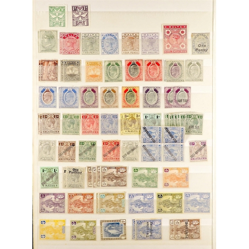 94 - BRITISH EUROPE COLLECTION of 400+ mint stamps spanning 1880 - 1935 on protective pages, note Cyprus ... 