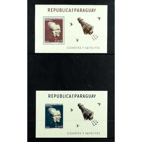 949 - PARAGUAY 1960 - 1969 NEVER HINGED MINT COLLECTION on protective pages in binder, sets & m/sheet's, n... 