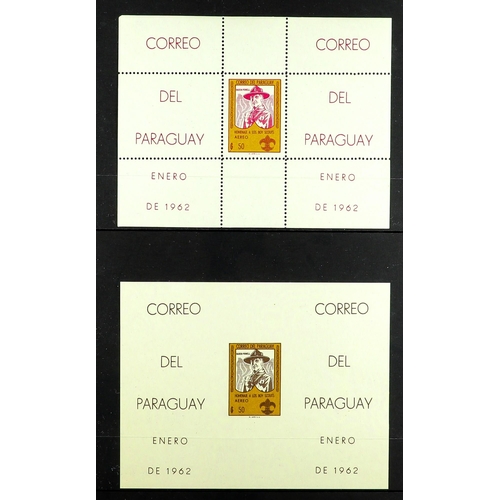 949 - PARAGUAY 1960 - 1969 NEVER HINGED MINT COLLECTION on protective pages in binder, sets & m/sheet's, n... 