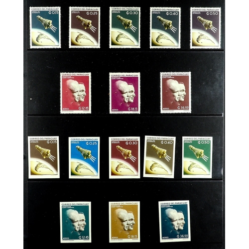 949 - PARAGUAY 1960 - 1969 NEVER HINGED MINT COLLECTION on protective pages in binder, sets & m/sheet's, n... 