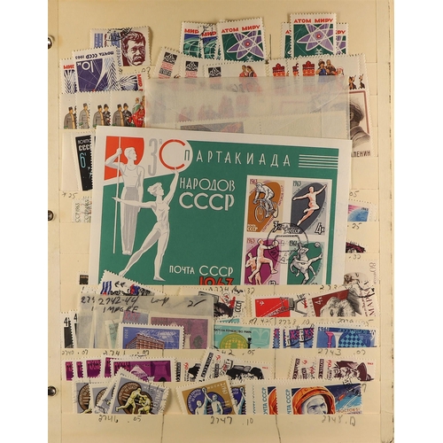 966 - RUSSIA 1860's - 1990's DEALERS STOCK IN 6 BINDERS. An extensive holding of 10,000+ mostly used stamp... 