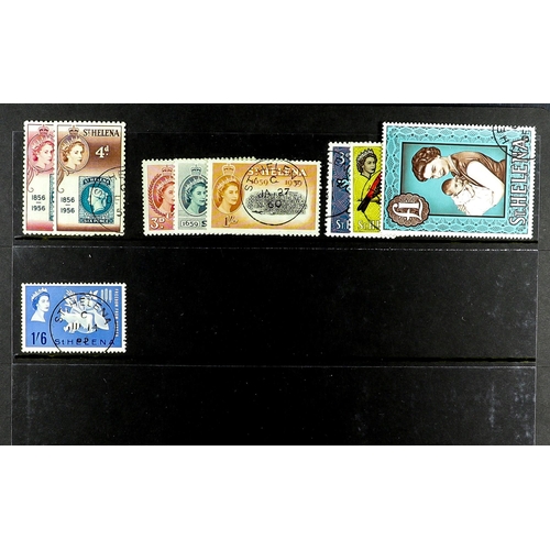 979 - ST HELENA 1902 - 1963 COLLECTION of used stamps on protective page, all very fine cds used, many set... 