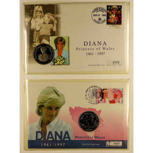 98 - DIANA PRINCESS OF WALES 1997-2001 world collection of never hinged mint stamps & mini-sheets and com... 