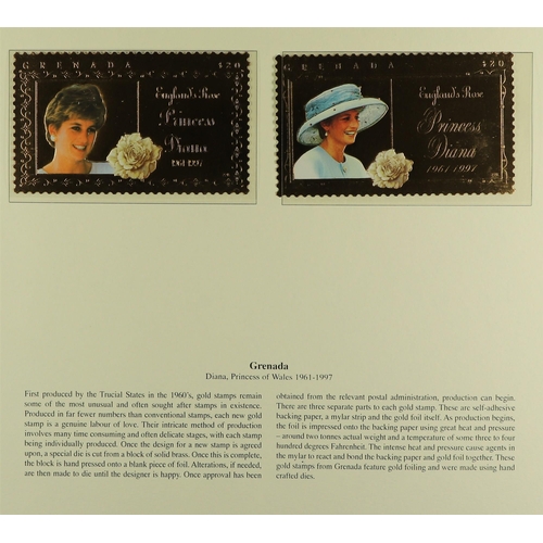 98 - DIANA PRINCESS OF WALES 1997-2001 world collection of never hinged mint stamps & mini-sheets and com... 