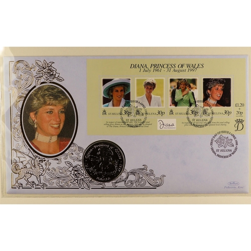 98 - DIANA PRINCESS OF WALES 1997-2001 world collection of never hinged mint stamps & mini-sheets and com... 