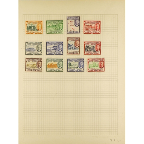 984 - ST KITTS-NEVIS 1937 - 1952 MINT COLLECTION of 68 stamps on album pages, note 1938-50 set with the di... 