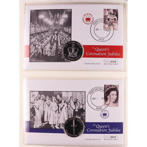 14 - COIN COVERS Several collections in 6 albums of Mercury coin covers - The Royal Family 1996-2006 in 1... 