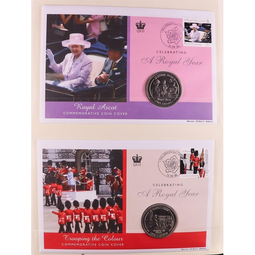 14 - COIN COVERS Several collections in 6 albums of Mercury coin covers - The Royal Family 1996-2006 in 1... 