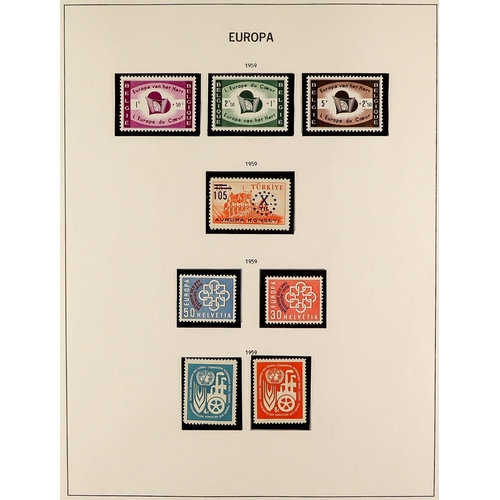 41 - EUROPA 1949 - 2013 never hinged mint stamps and sheetlets in 9 Davo albums, also 100's First Day Cov... 