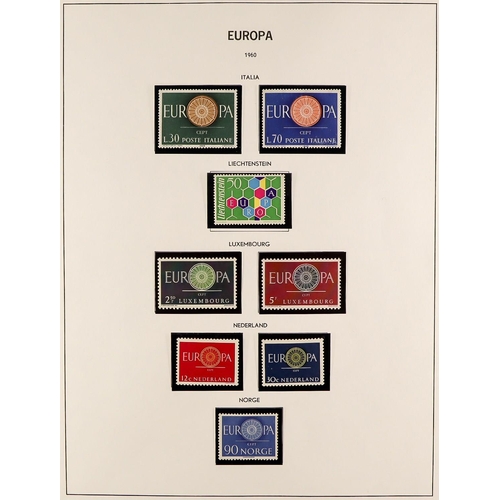 41 - EUROPA 1949 - 2013 never hinged mint stamps and sheetlets in 9 Davo albums, also 100's First Day Cov... 