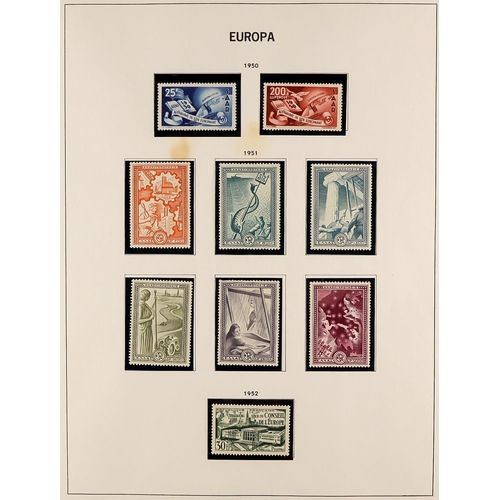 41 - EUROPA 1949 - 2013 never hinged mint stamps and sheetlets in 9 Davo albums, also 100's First Day Cov... 