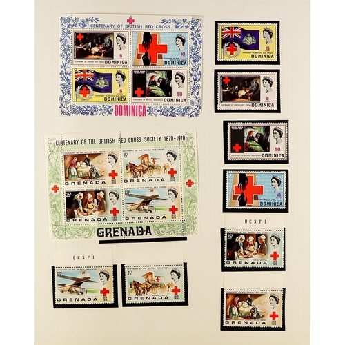 70 - RED CROSS / RED CRESCENT COLLECTION of mint / never hinged mint & used stamps, miniature sheets, boo... 