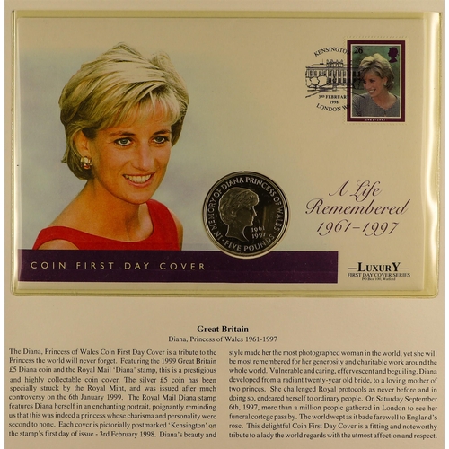 98 - DIANA PRINCESS OF WALES 1997-2001 world collection of never hinged mint stamps & mini-sheets and com... 