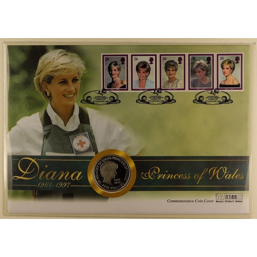 98 - DIANA PRINCESS OF WALES 1997-2001 world collection of never hinged mint stamps & mini-sheets and com... 