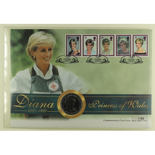 98 - DIANA PRINCESS OF WALES 1997-2001 world collection of never hinged mint stamps & mini-sheets and com... 