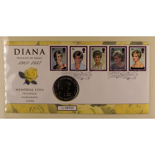 98 - DIANA PRINCESS OF WALES 1997-2001 world collection of never hinged mint stamps & mini-sheets and com... 