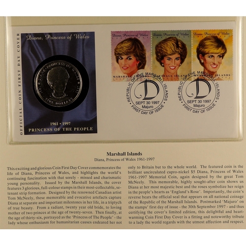 98 - DIANA PRINCESS OF WALES 1997-2001 world collection of never hinged mint stamps & mini-sheets and com... 