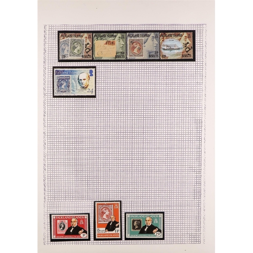 134 - 'STAMPS ON STAMPS' TOPICAL COLLECTION of 1400+ chiefly never hinged mint stamps & 200+ miniature she... 