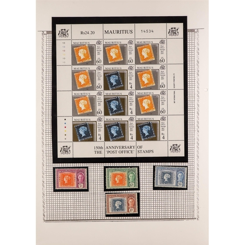 134 - 'STAMPS ON STAMPS' TOPICAL COLLECTION of 1400+ chiefly never hinged mint stamps & 200+ miniature she... 