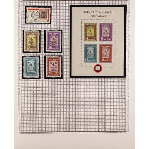 134 - 'STAMPS ON STAMPS' TOPICAL COLLECTION of 1400+ chiefly never hinged mint stamps & 200+ miniature she... 