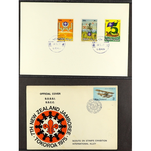 144 - SCOUTS 1950's-2010's world collection in hingeless mounts in two albums, mostly never hinged mint st... 