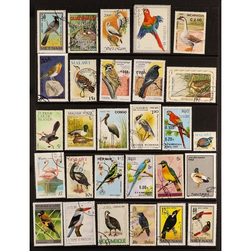 181 - BIRDS ON STAMPS chiefly 1960s - 1990s used stamps (approx 1500 stamps) Lot 181 [b]