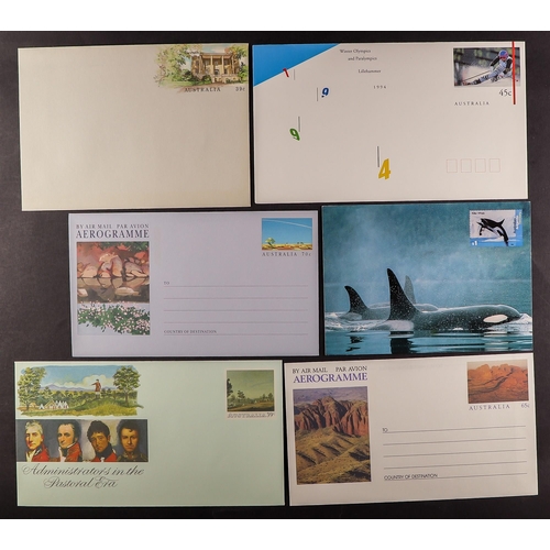 261 - AUSTRALIA 1945 - 2012 COVERS a box with mainly unused postal Stationery cards with many complete set... 