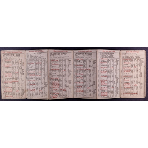 1 - 1766 PRINTED CALENDER with additional information. Lot 1 [c]