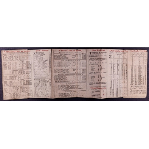 1 - 1766 PRINTED CALENDER with additional information. Lot 1 [c]