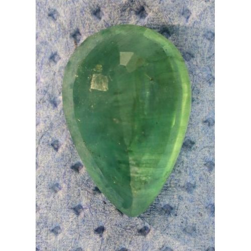 120 - GEMSTONE - EMERALD. 6.50ct pear shaped.  Lot 120 [a]