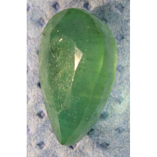 120 - GEMSTONE - EMERALD. 6.50ct pear shaped.  Lot 120 [a]