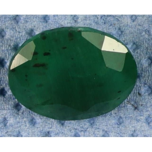 123 - GEMSTONE - EMERALD. 7.8ct oval shaped. Lot 123 [a]