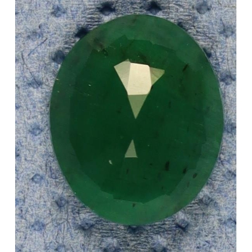 123 - GEMSTONE - EMERALD. 7.8ct oval shaped. Lot 123 [a]