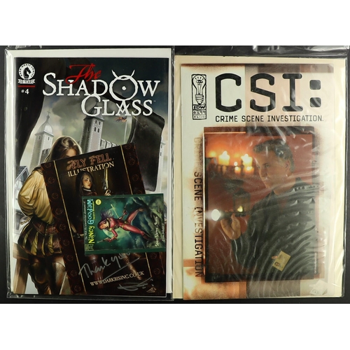 135 - GRAPHIC NOVELS. Includes 'The Death of Captain Marvel', 'The Shadow Glass' (2-6), CSI x7, 'ETC' (boo... 